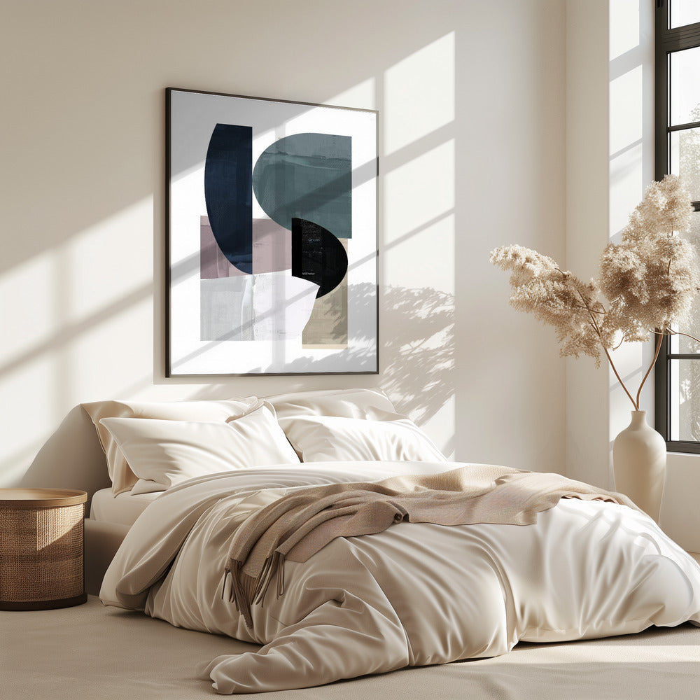 Navy Shapes No3 | Poster