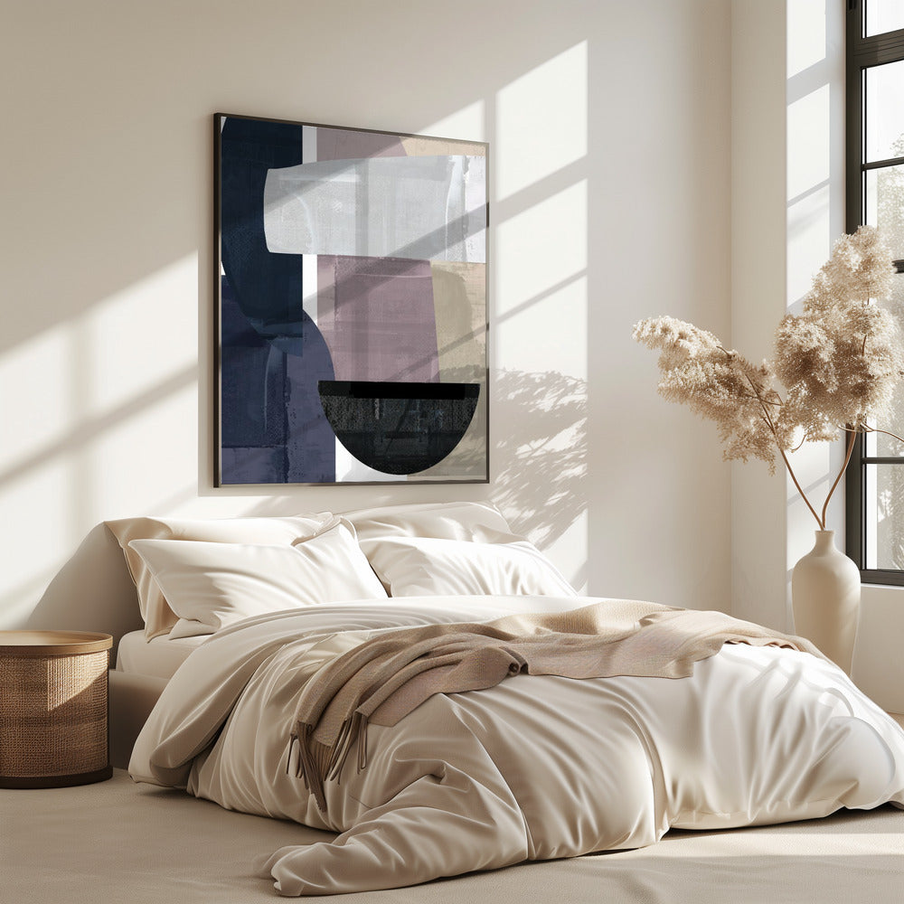 Navy Shapes No2 | Poster