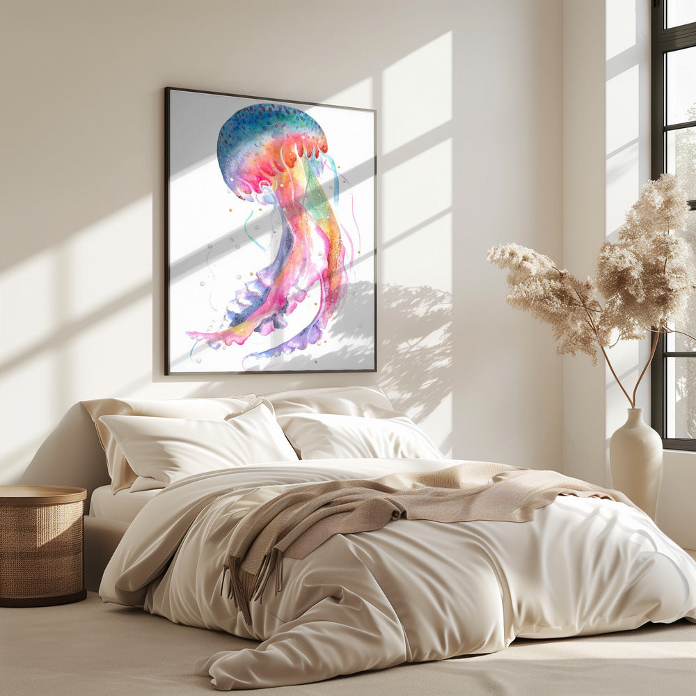 Quallen mit Regenbogenfarben | Poster
