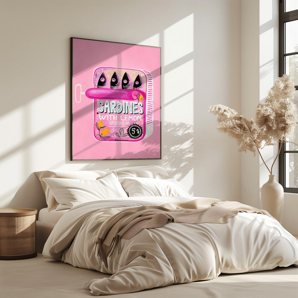 Sardinen Blechdose Pink | Poster