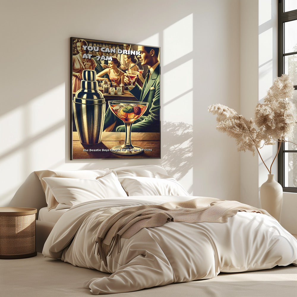 Du kannst um 7 Uhr morgens trinken | Poster