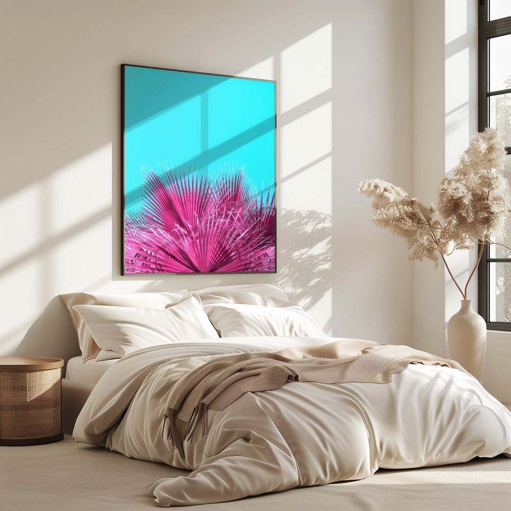 Elektrische rosa Palmwedel | Poster