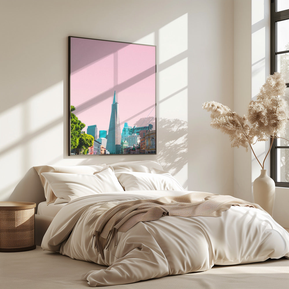 Pyramide in der Stadt | Poster