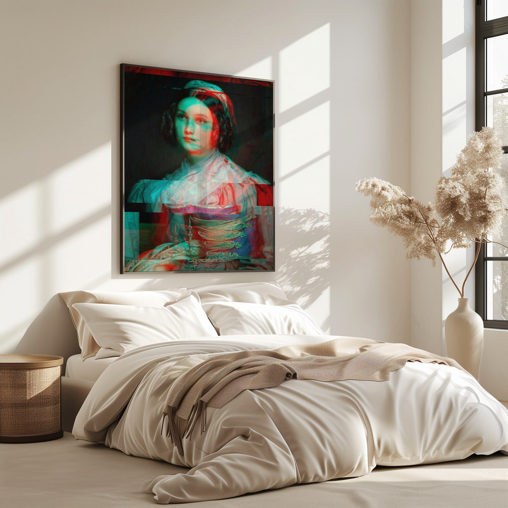 Glitched Portrait einer Frau | Poster