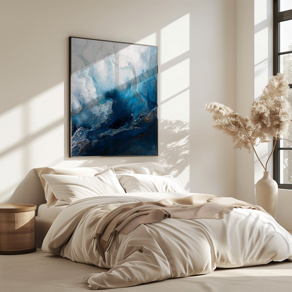Meereslandschaftsabstraktion – Blaues Wasser | Poster