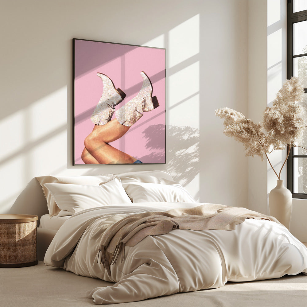 Diese Stiefel - Glitzer Pink II | Poster