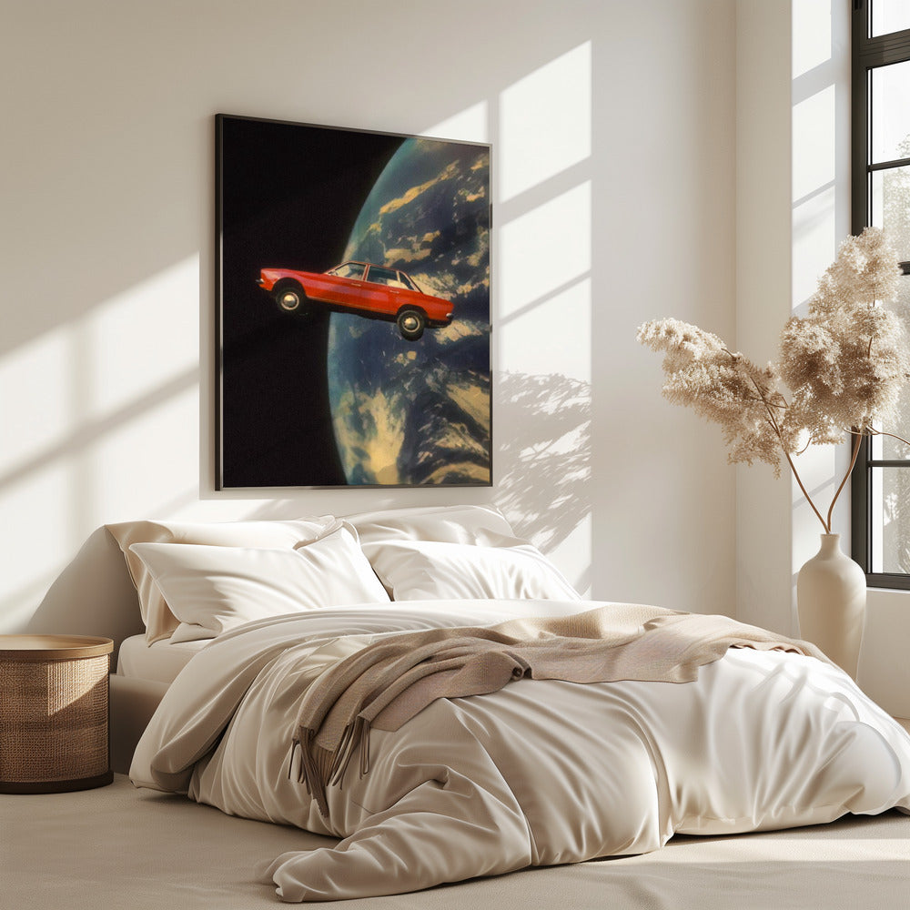 Fliegendes Raumauto | Poster