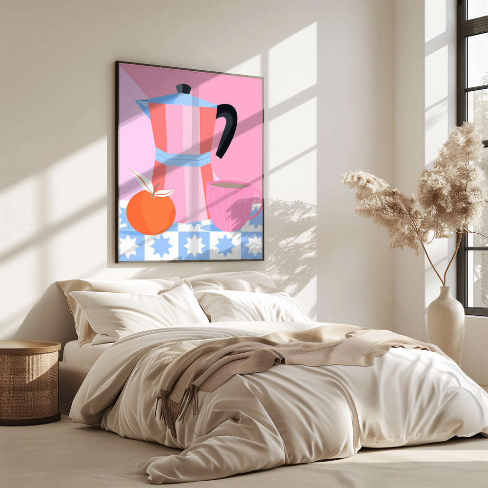 Stillleben mit Moka-Kanne | Poster