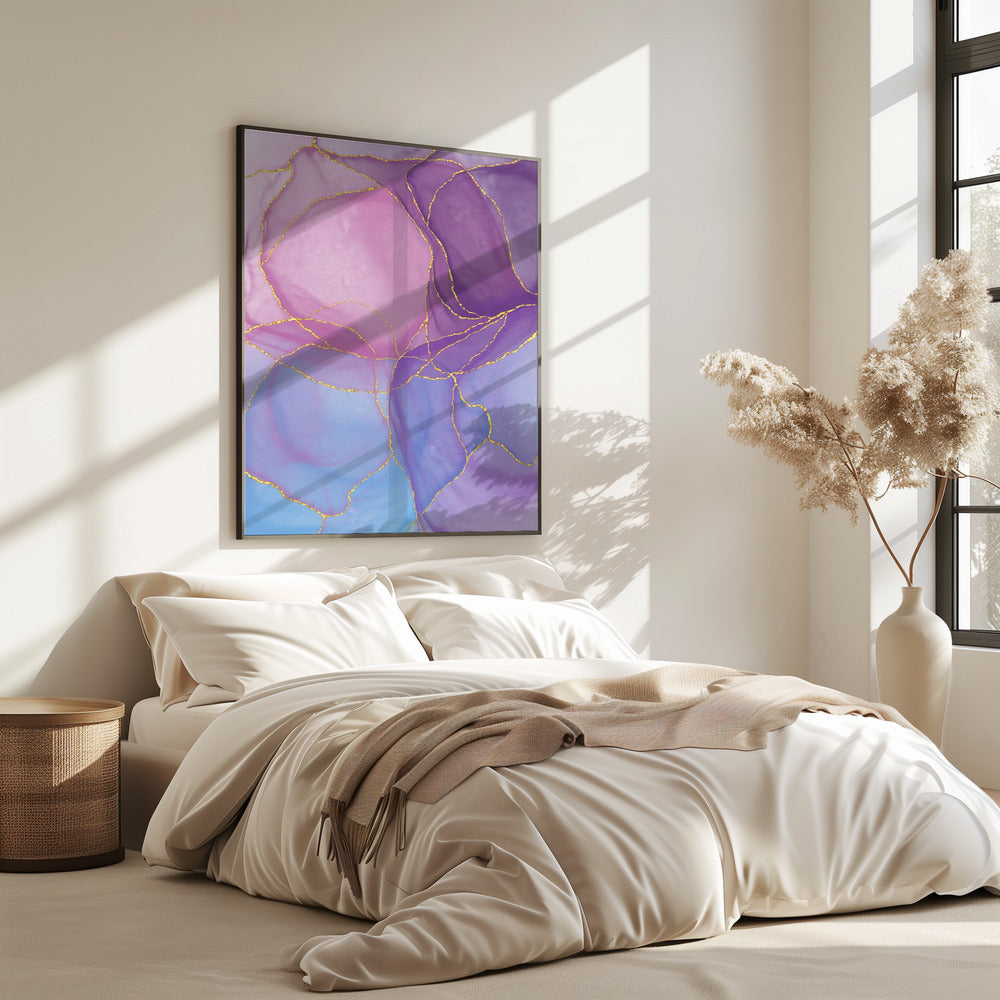 Abstraktes Pastell & Gold | Poster