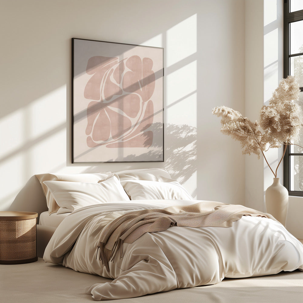 Beige abstrakte Formen | Poster