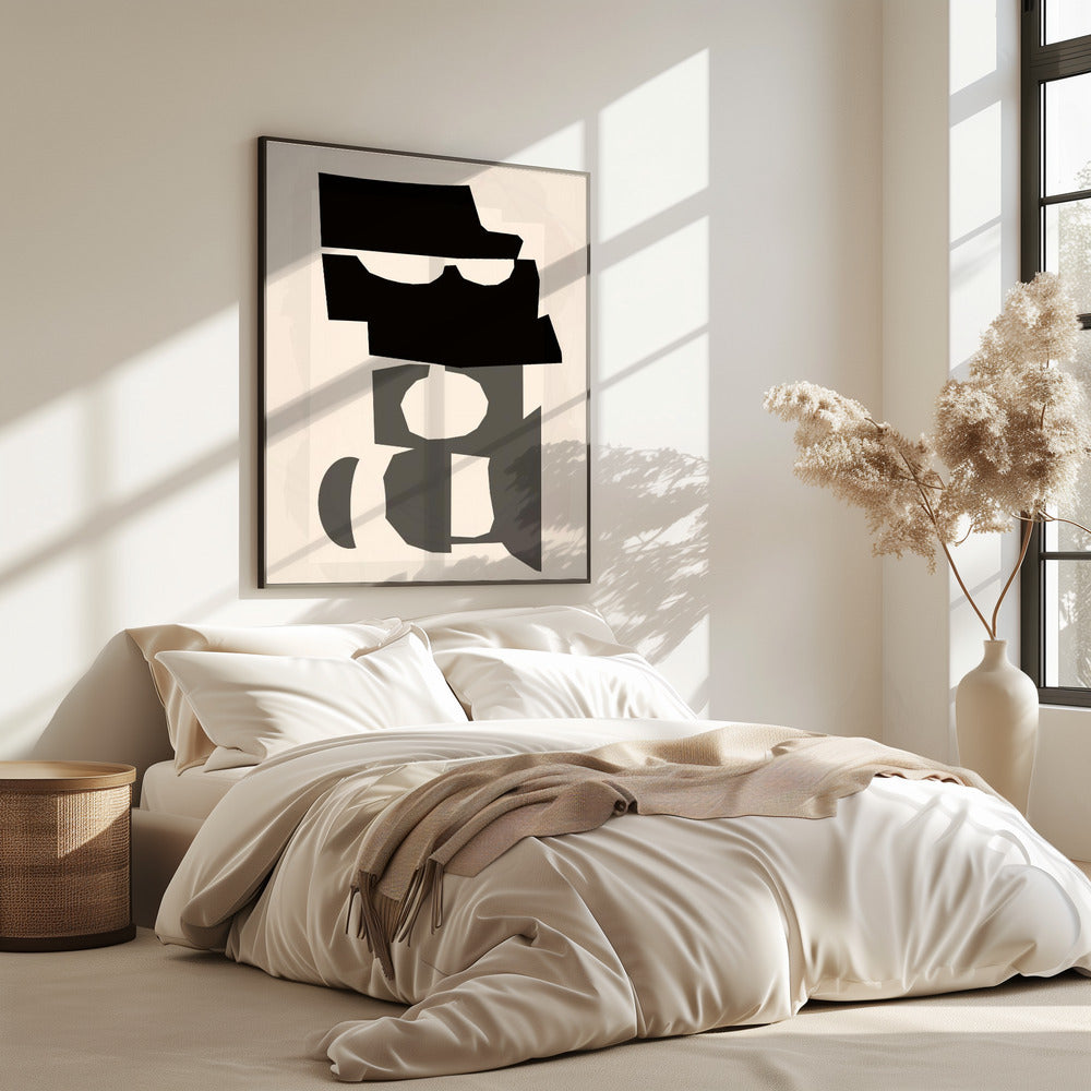 Schwarz-weiße ausgeschnittene Formen 2 | Poster