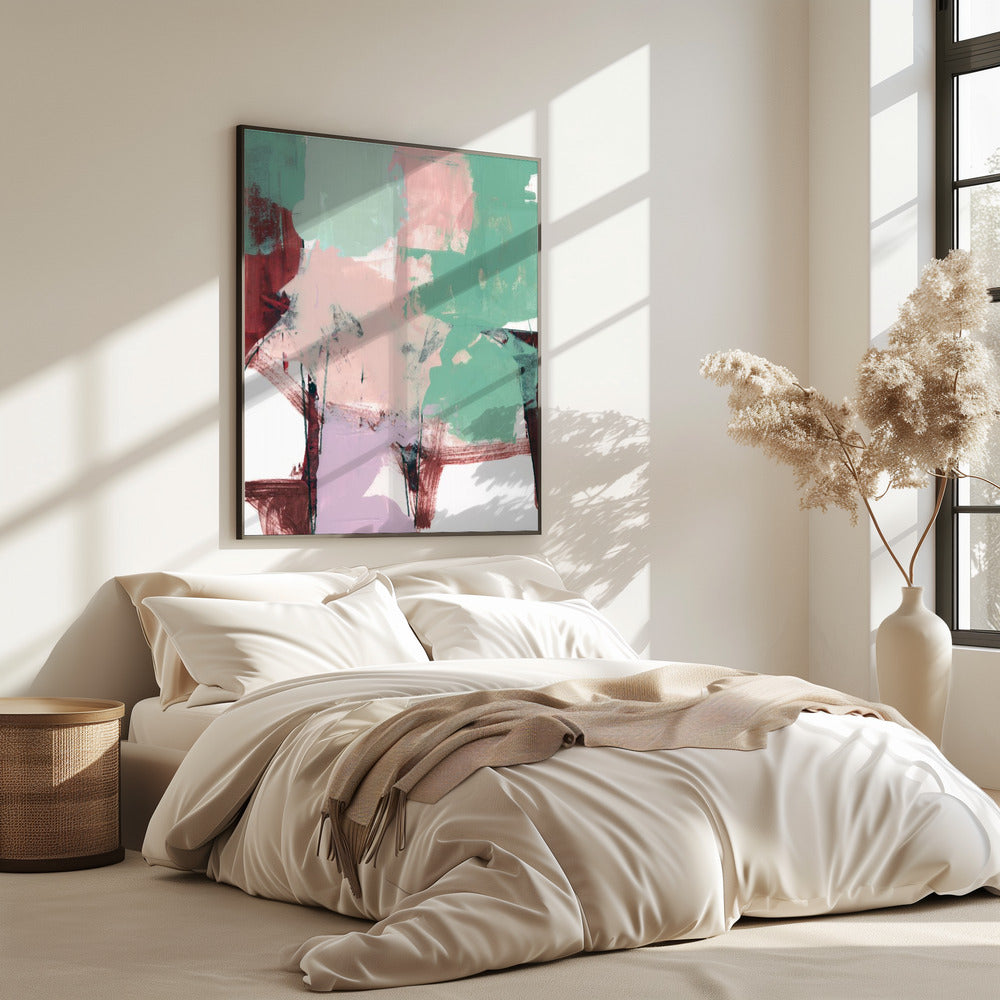 Blau Rosa Düster Abstrakt 3 | Poster