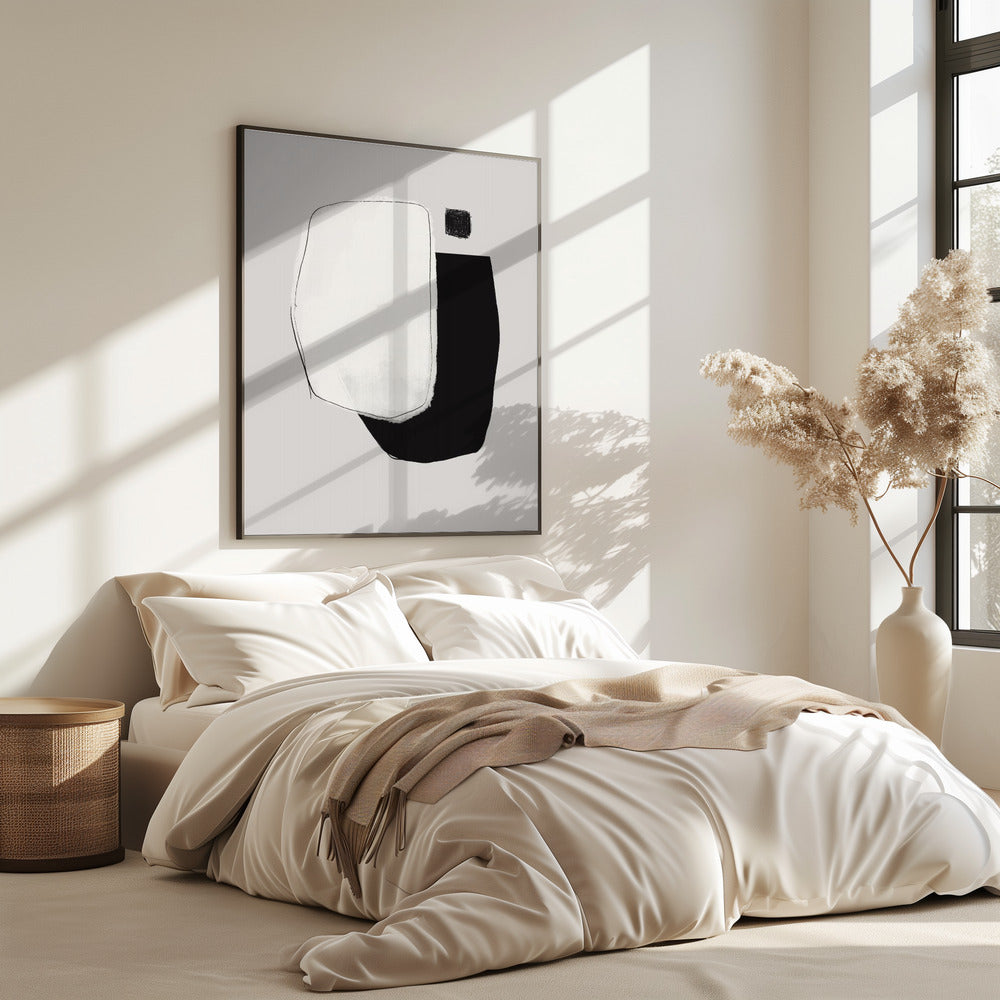Monochrome Formen und negativer Raum | Poster