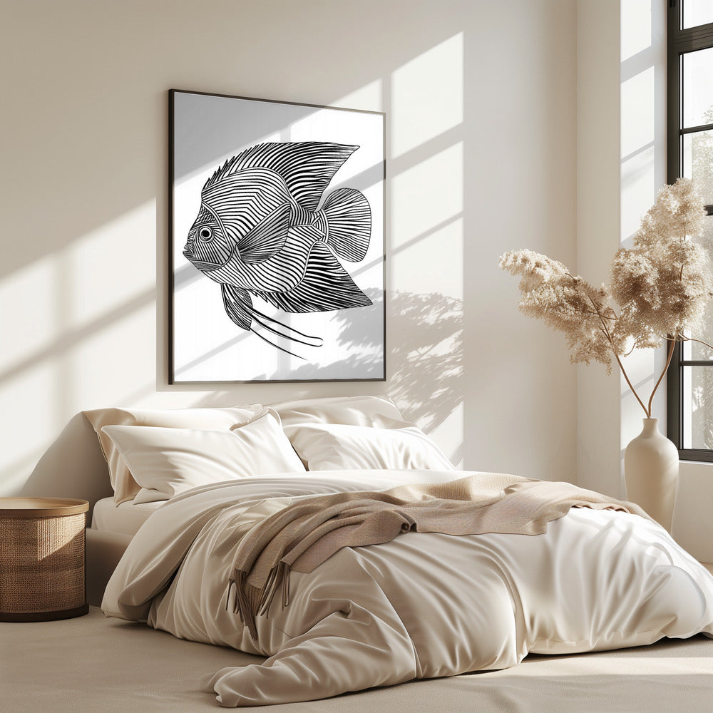 Linienkunst Fisch | Poster