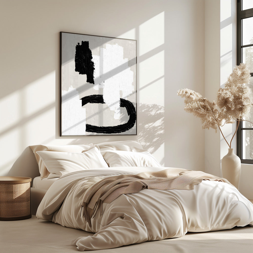 Monochrome Striche | Poster