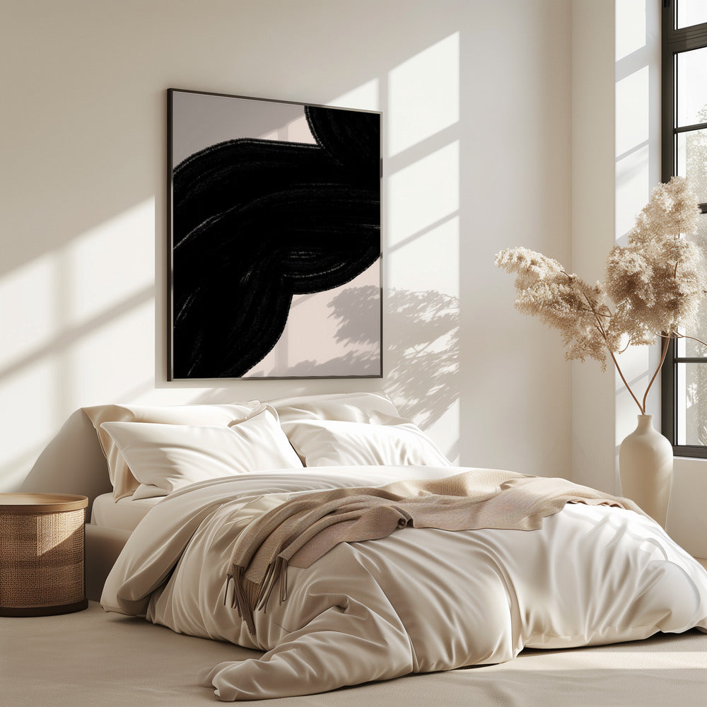 Schwarzer Wellenfluss | Poster
