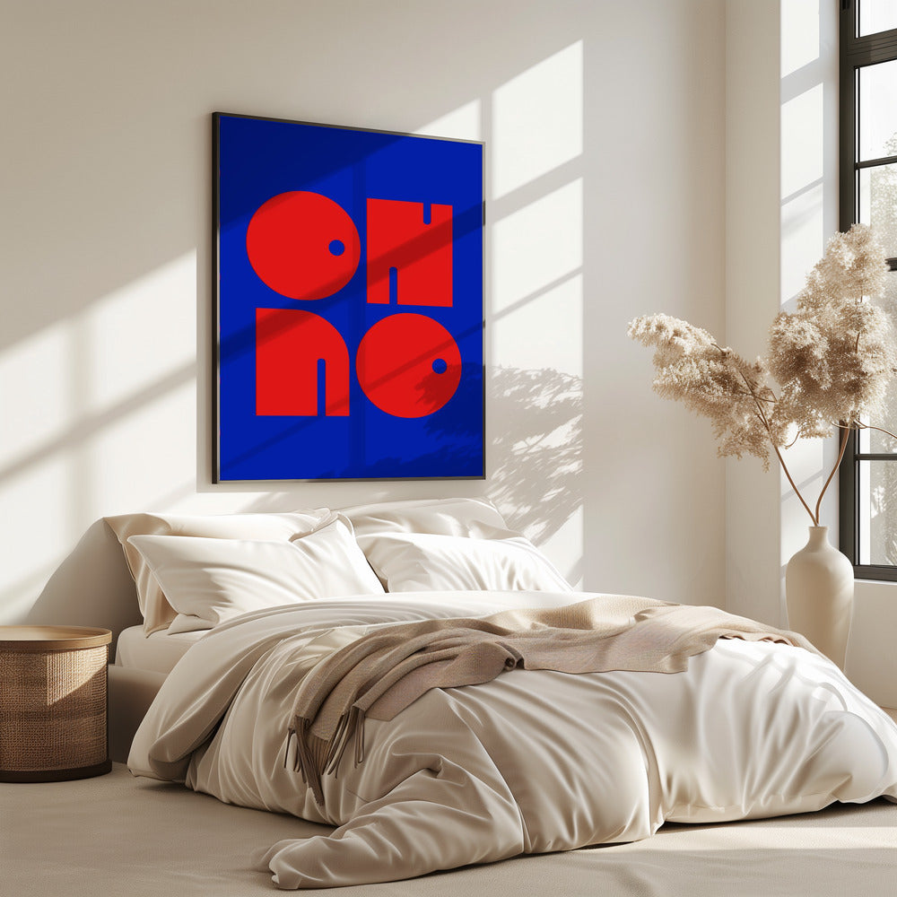 Bold Letters, Blue Background | Poster