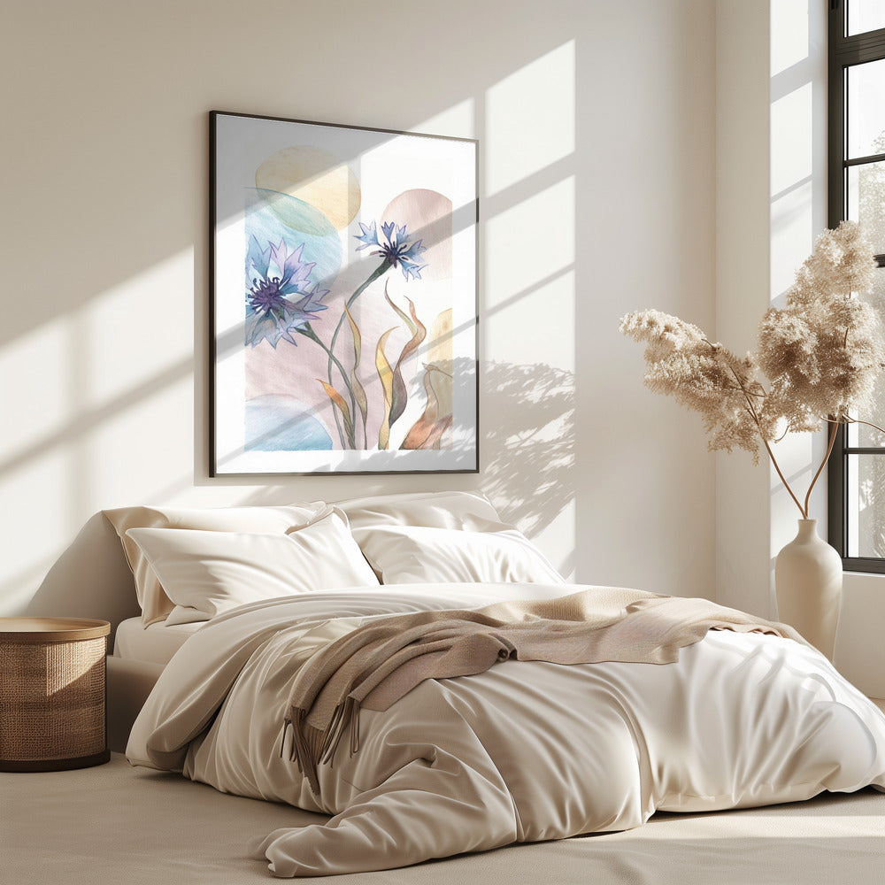 Aquarell Kornblumen | Poster