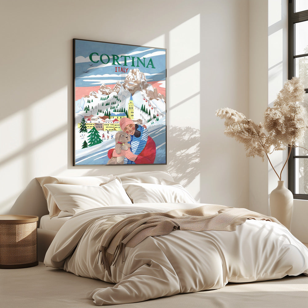 Reiseposter Frau in Cortina, Italien | Poster