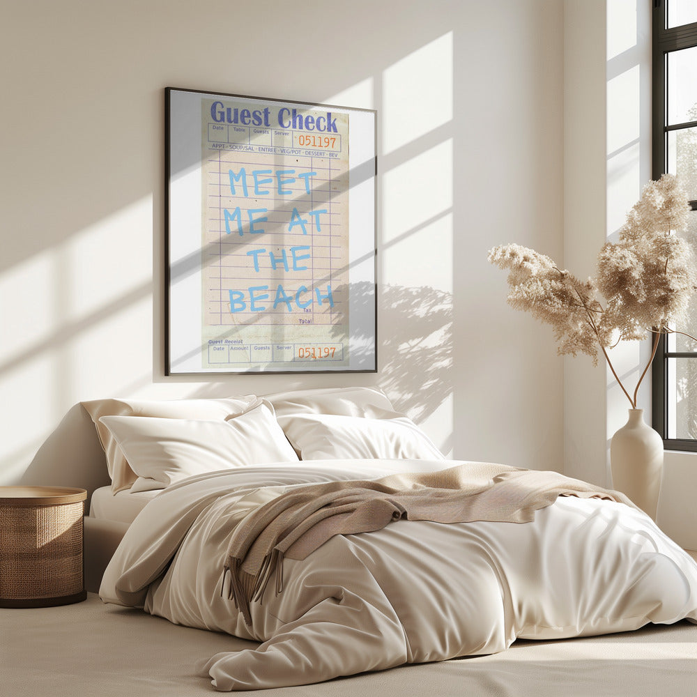 Triff mich am Strand Blau | Poster
