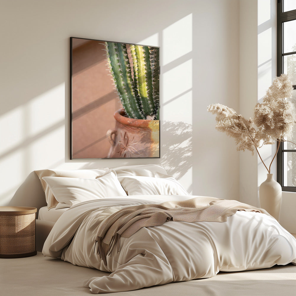 Grün auf Orange | Marrakesch Reisefotografie | Poster