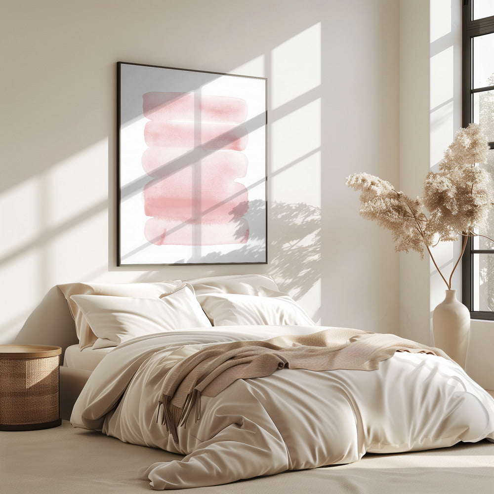 Abstrakte Blush-Streifen | Poster