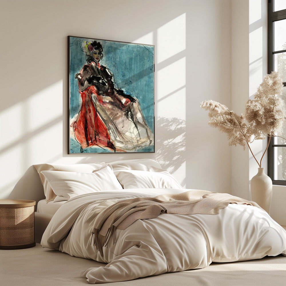 Elegante Pose eines Frauenporträts | Poster