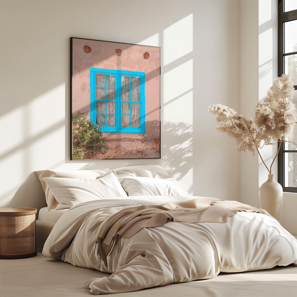 Türkises Fenster – Taos, New Mexico | Poster