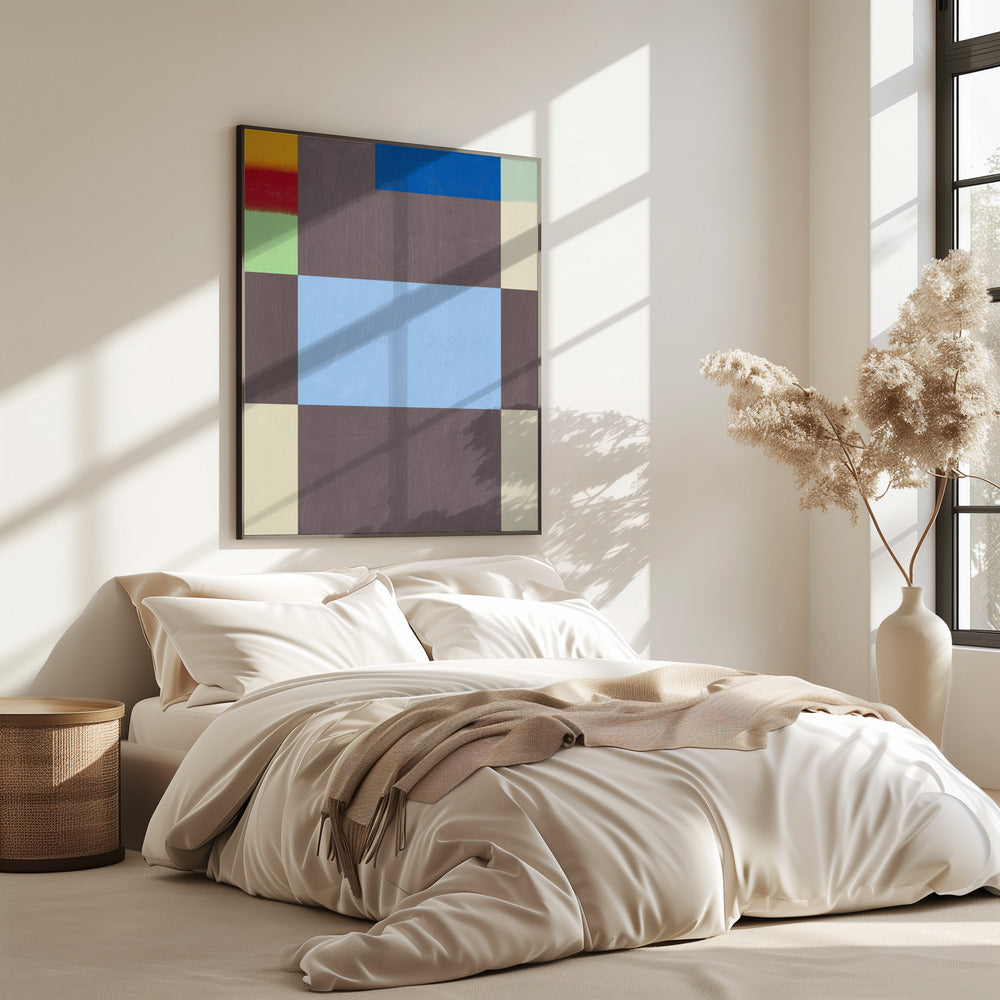 Geometric Shapes With A Muted Color Palette Of Grey | Poster