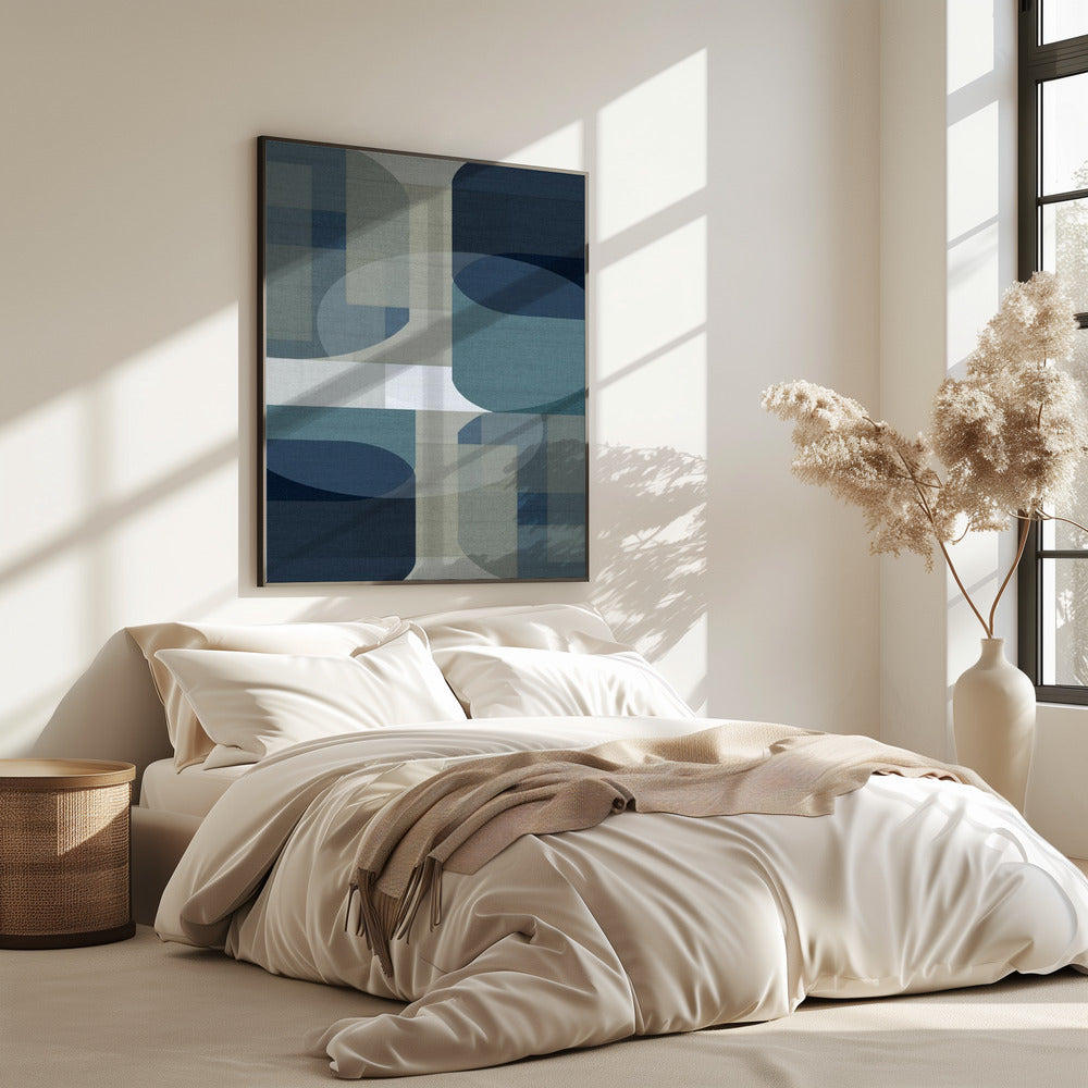Gewebte blaue Schichten 5 | Poster