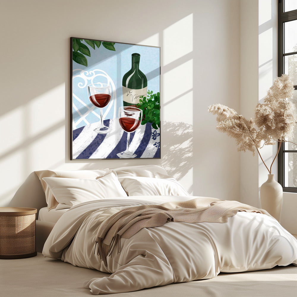 Rotwein unterm Baum | Poster