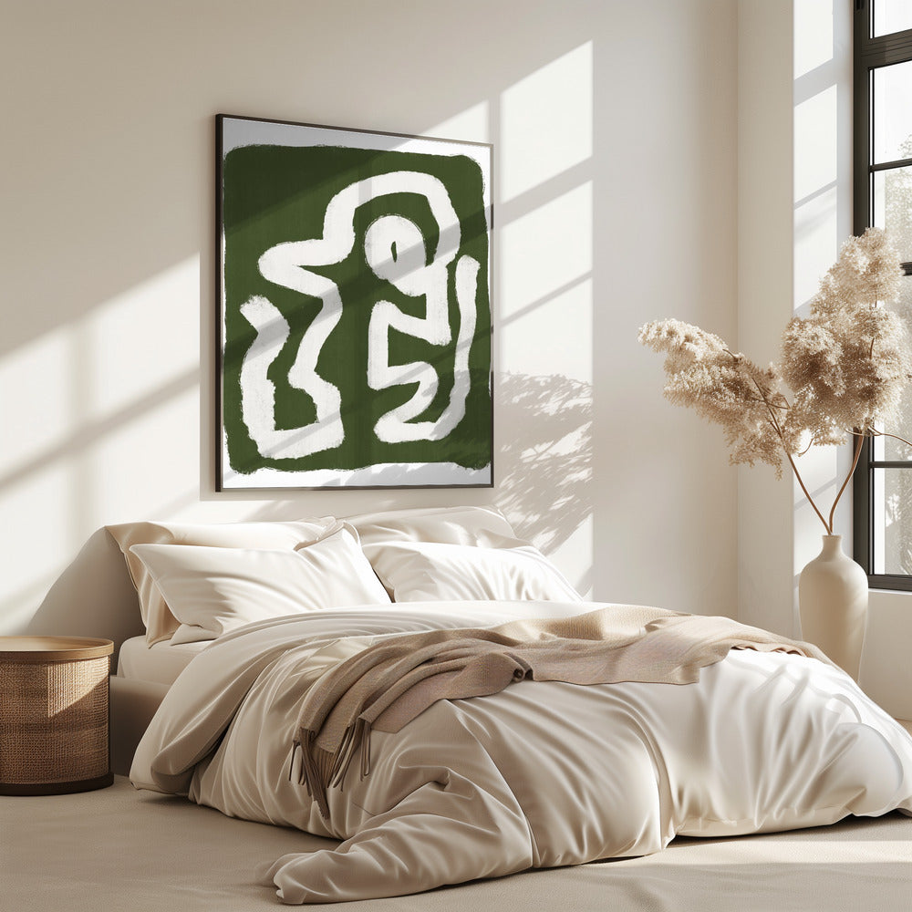 Abstrakte grüne Linien 3 | Poster