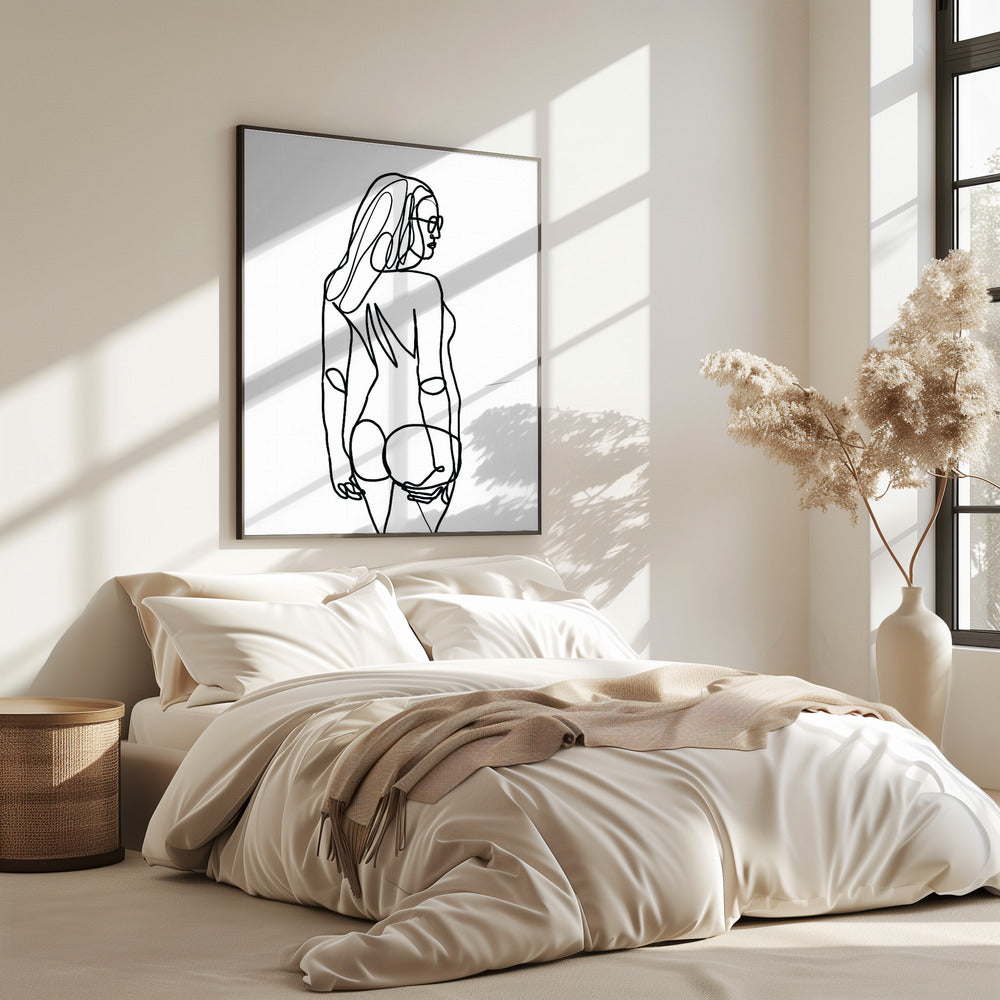 Strichzeichnung einer Frau | Poster