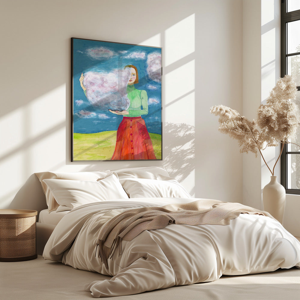 Kopf in den Wolken | Poster