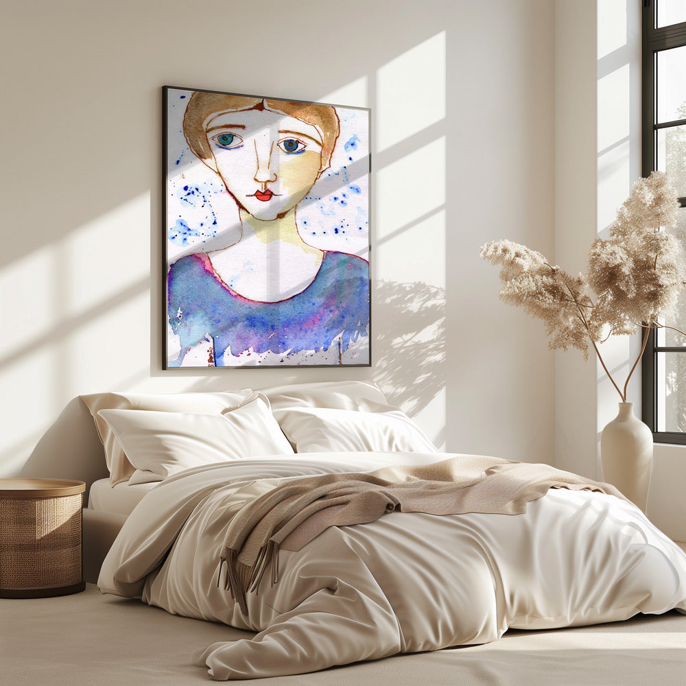 Dame schaut | Poster