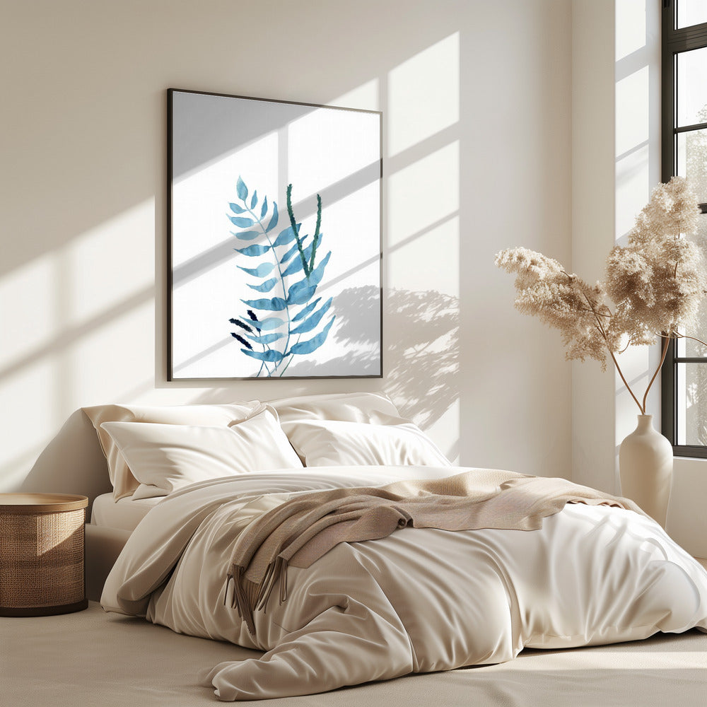 Blaue Aquarellblumen 2 | Poster