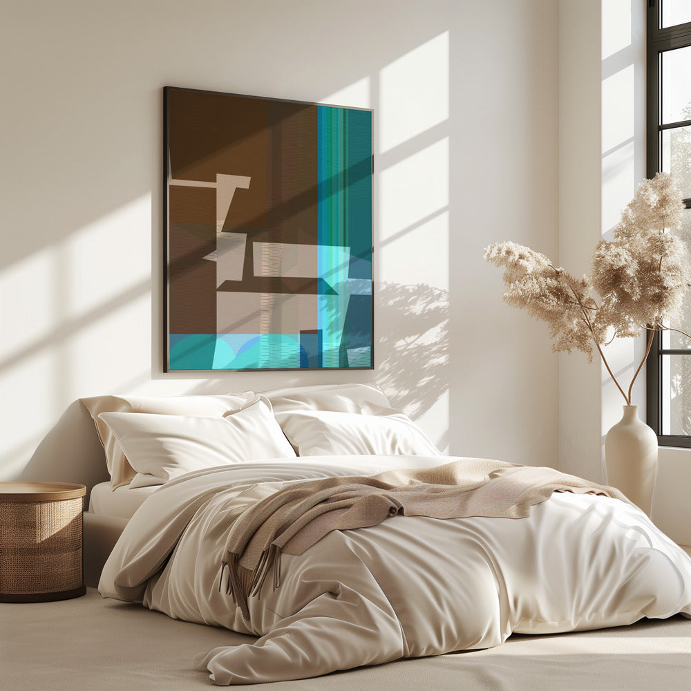 Brown Blue Woven 1 | Poster