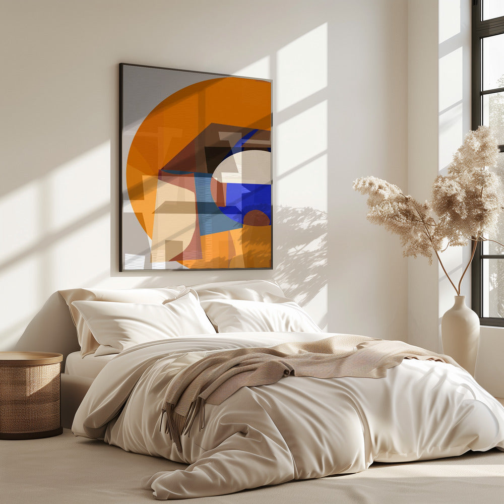 Orange Blau Gewebt 4 | Poster