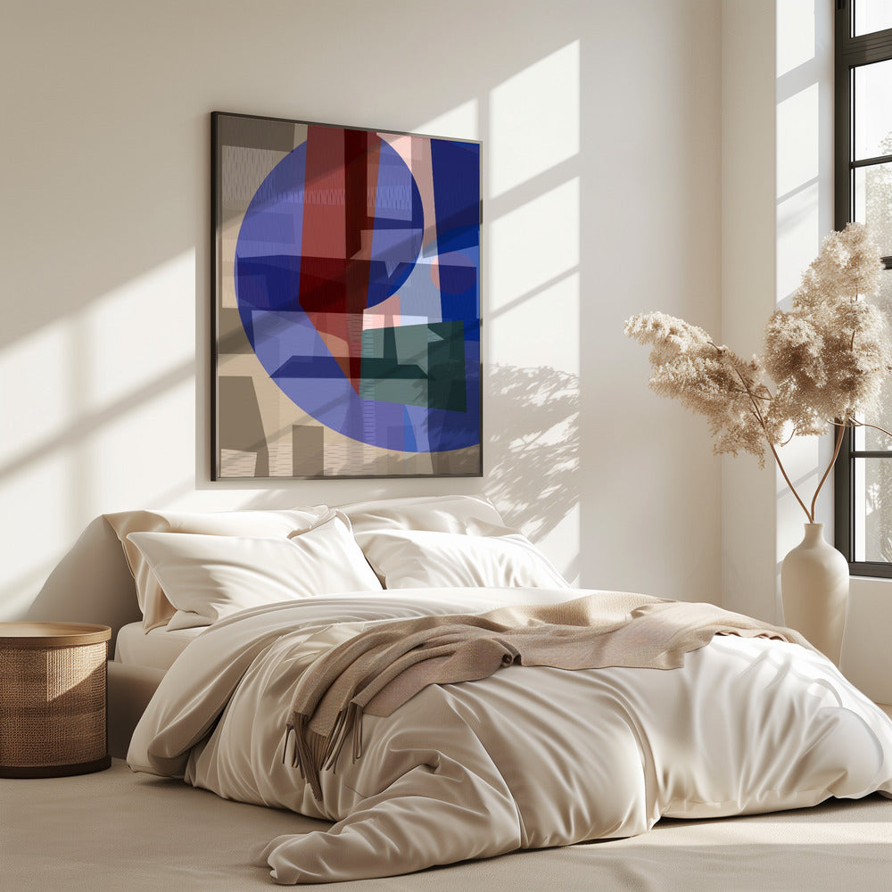 Braun Blau Gewebt 5 | Poster