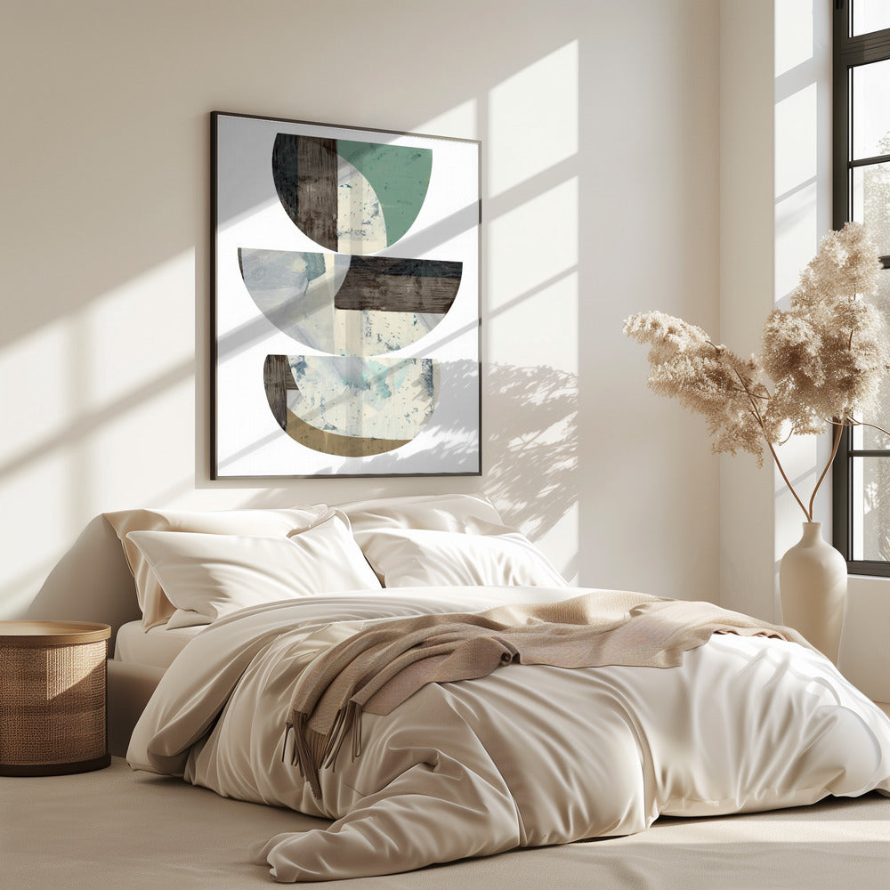 Blaue Halbkreise 1 | Poster