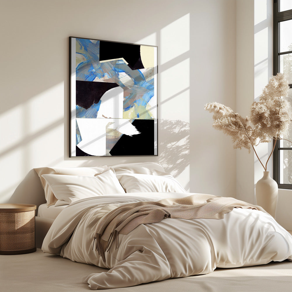 Blau Neutral Beige Schwarz 3 | Poster