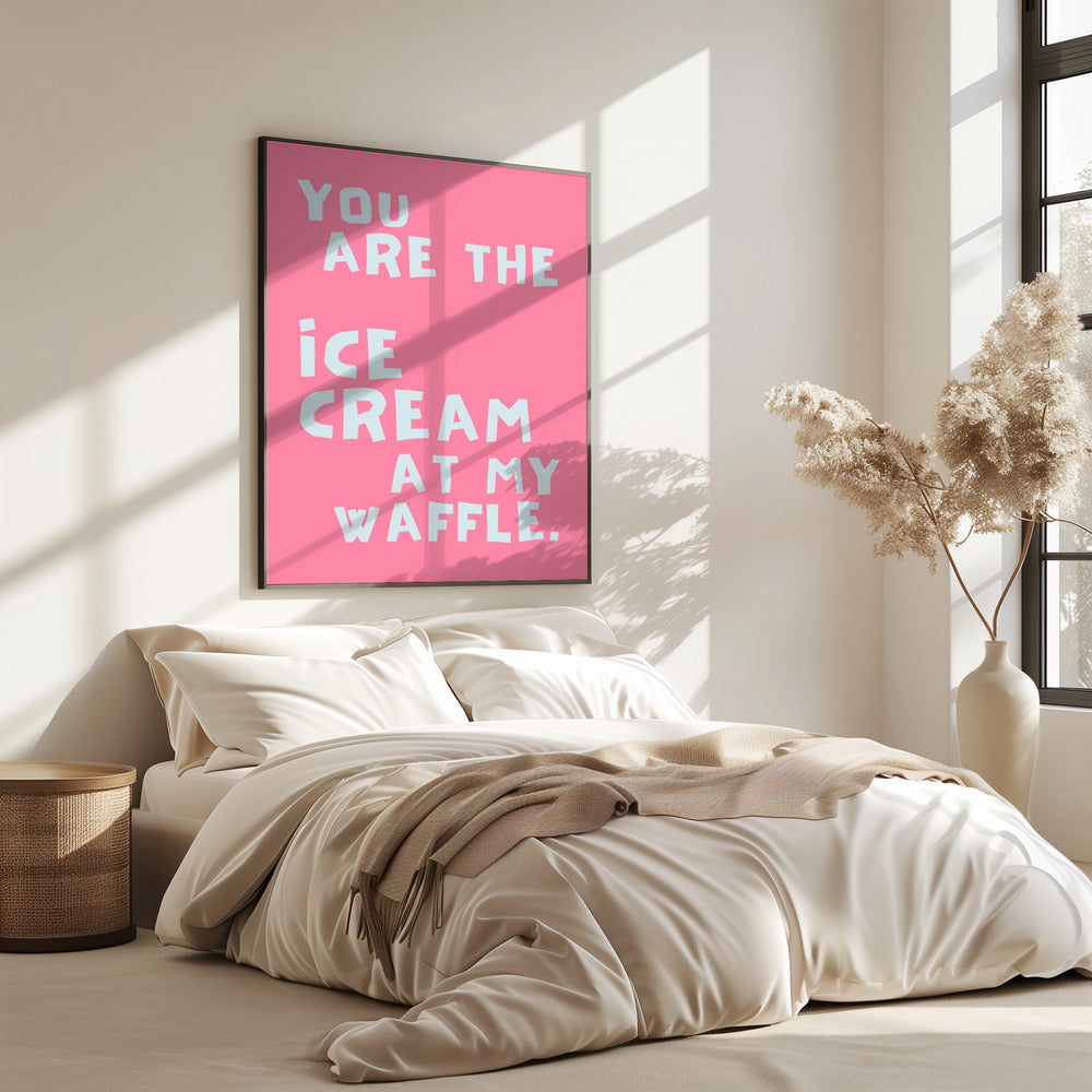 Eiscreme an meiner Waffel | Poster