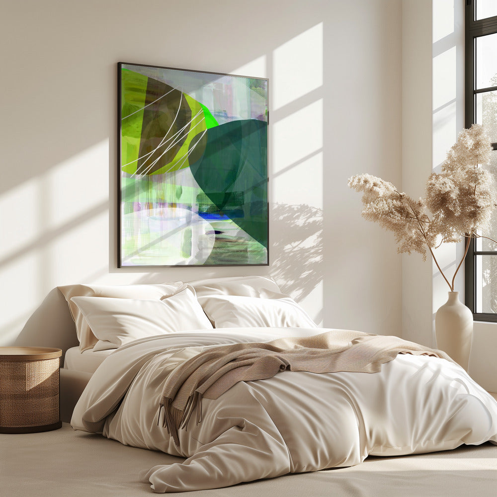 Abstract Green Shapes 2 | Poster
