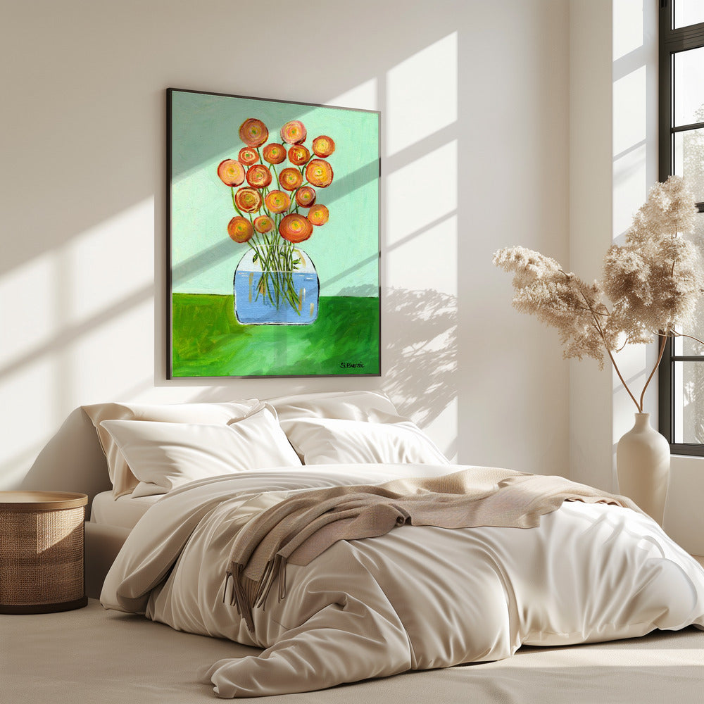 Mohnblumen in der Vase | Poster