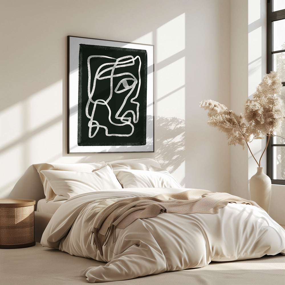 Abstrakte Linien schwarz | Poster
