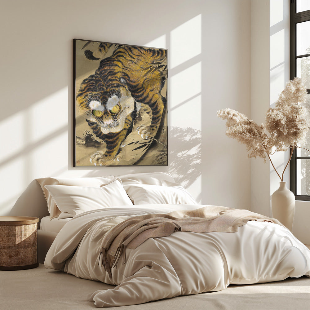 Tiger, der aus Bambus auftaucht (18. Jahrhundert) | Poster