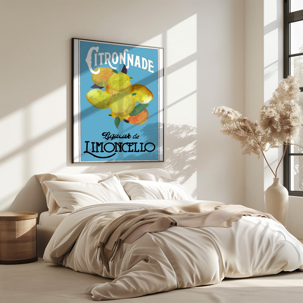 Citronnade Limoncello On Blue and Black | Poster