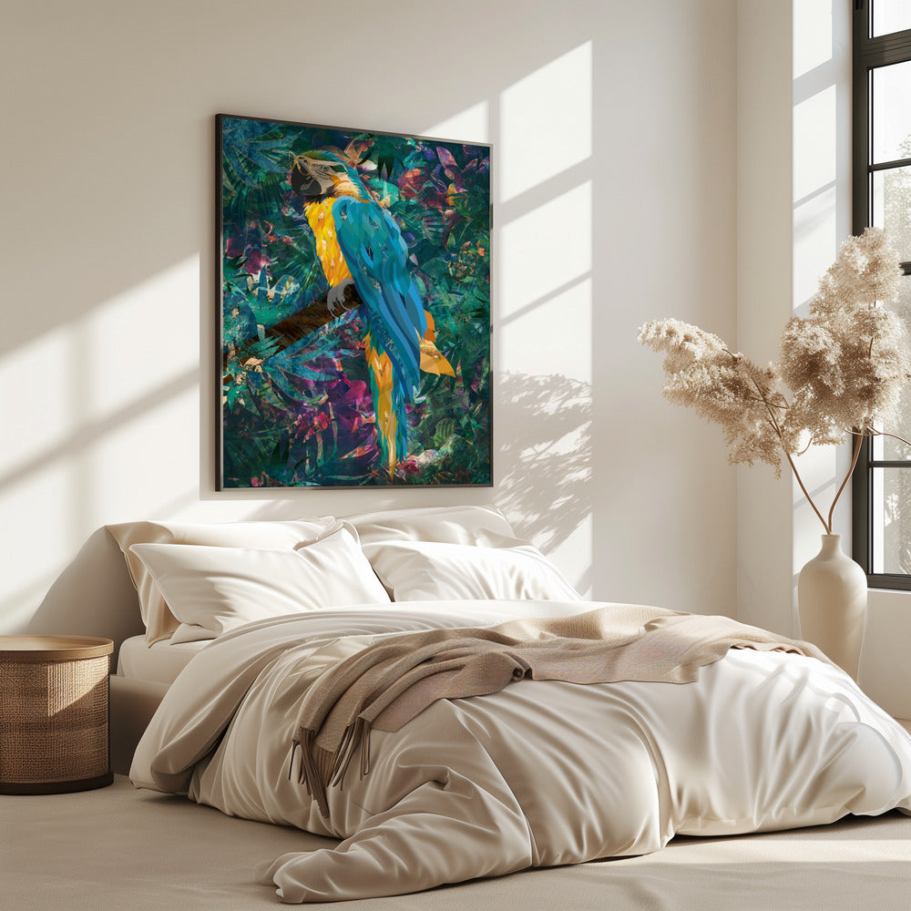 Tropischer Blumendschungel – Ara | Poster