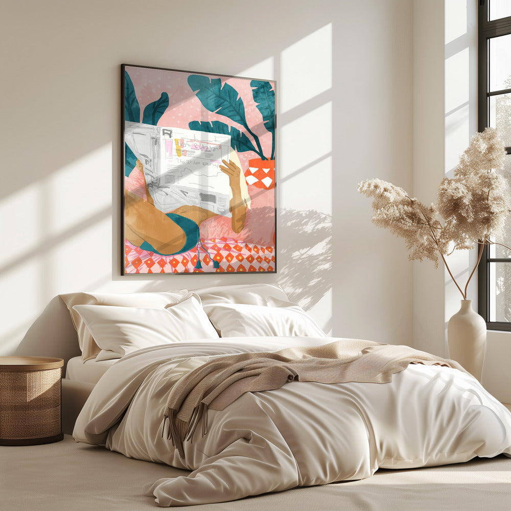 Boho Morning News Kunstdruck | Poster