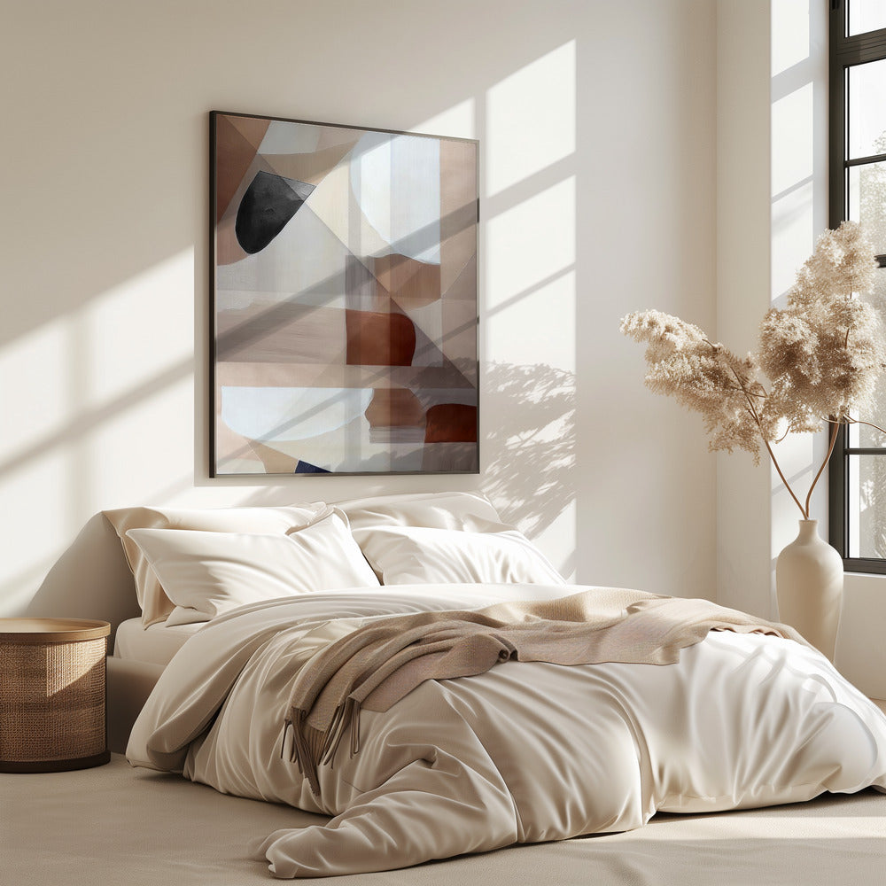 Abstract Copper Neutral Tone Painting 2 | Poster